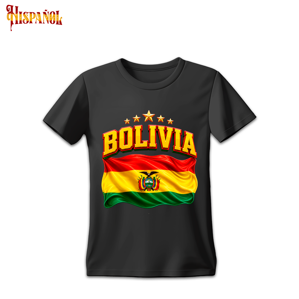 Camiseta Bolivia - Bandera y Estrellas