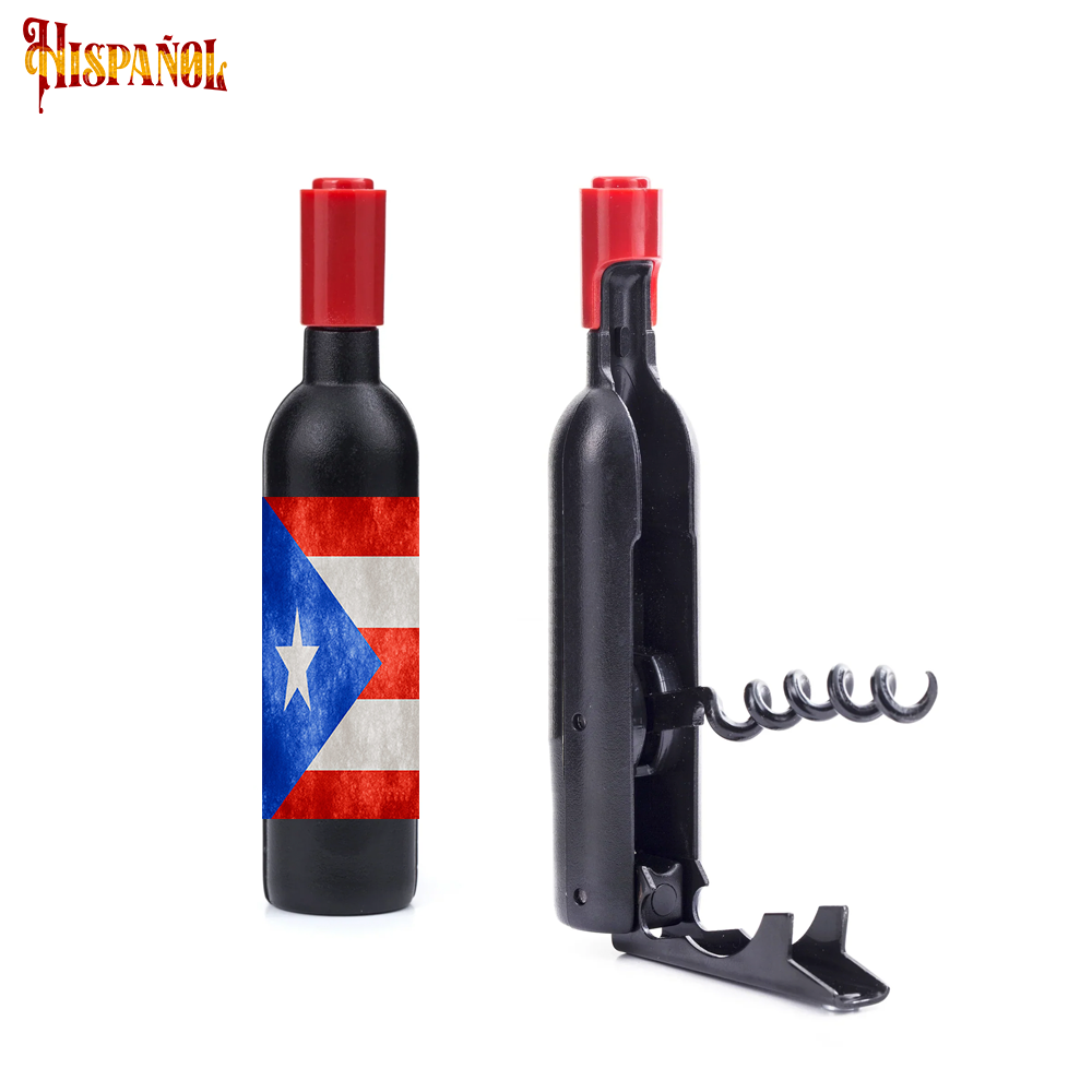 Sacacorchos Puerto Rico - Bandera y Escudo Nacional
