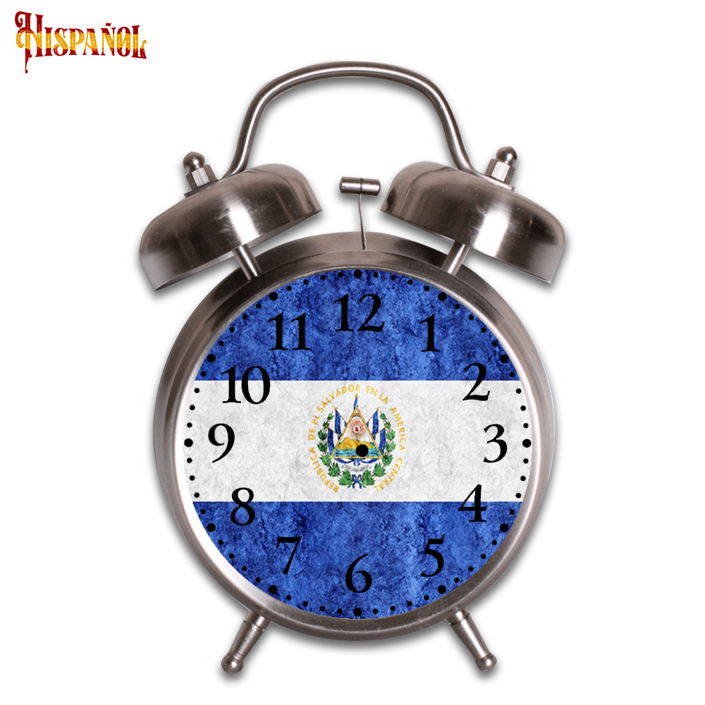 Reloj Despertador El Salvador - Bandera y Escudo Nacional