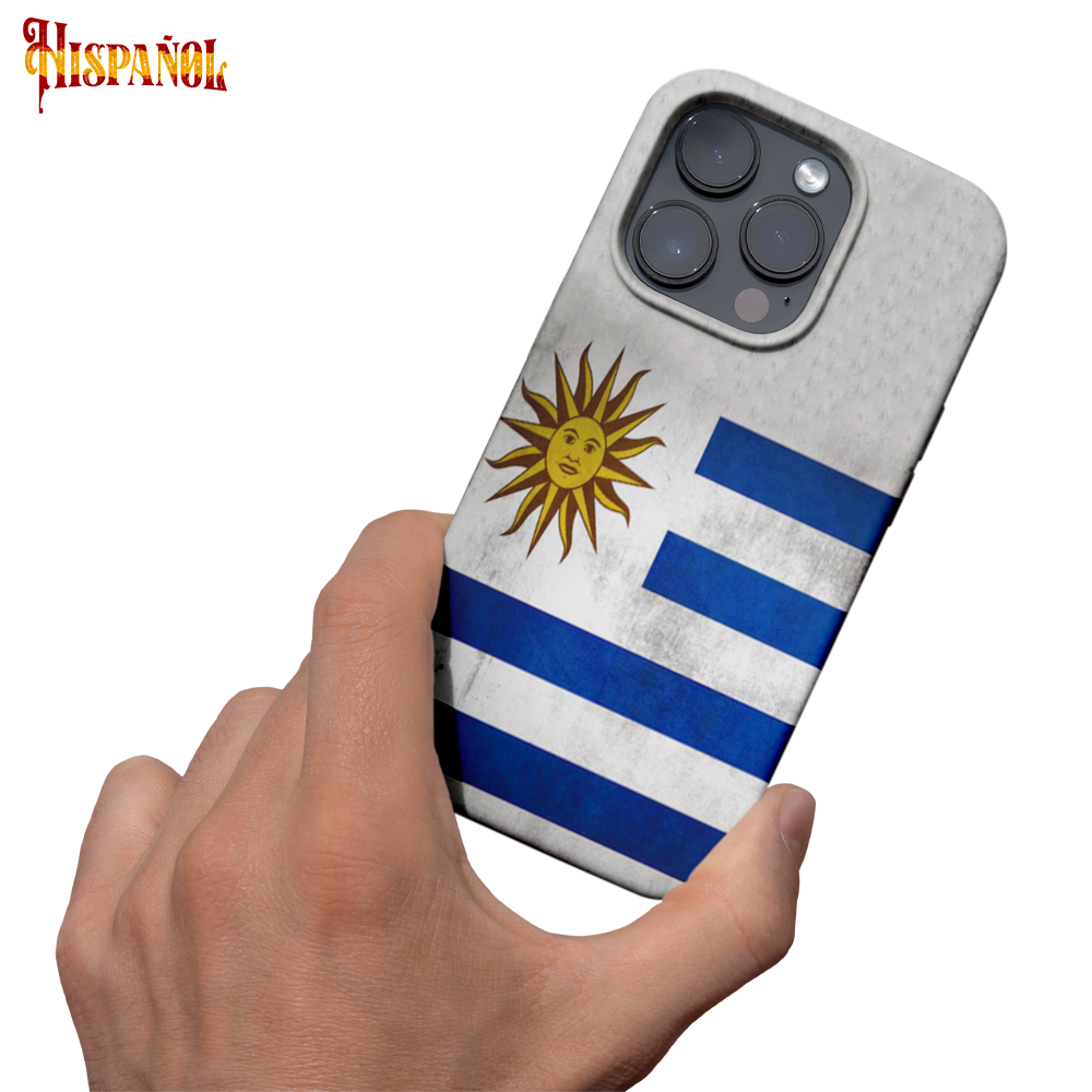 Funda Móvil Uruguay - Bandera y Escudo Nacional