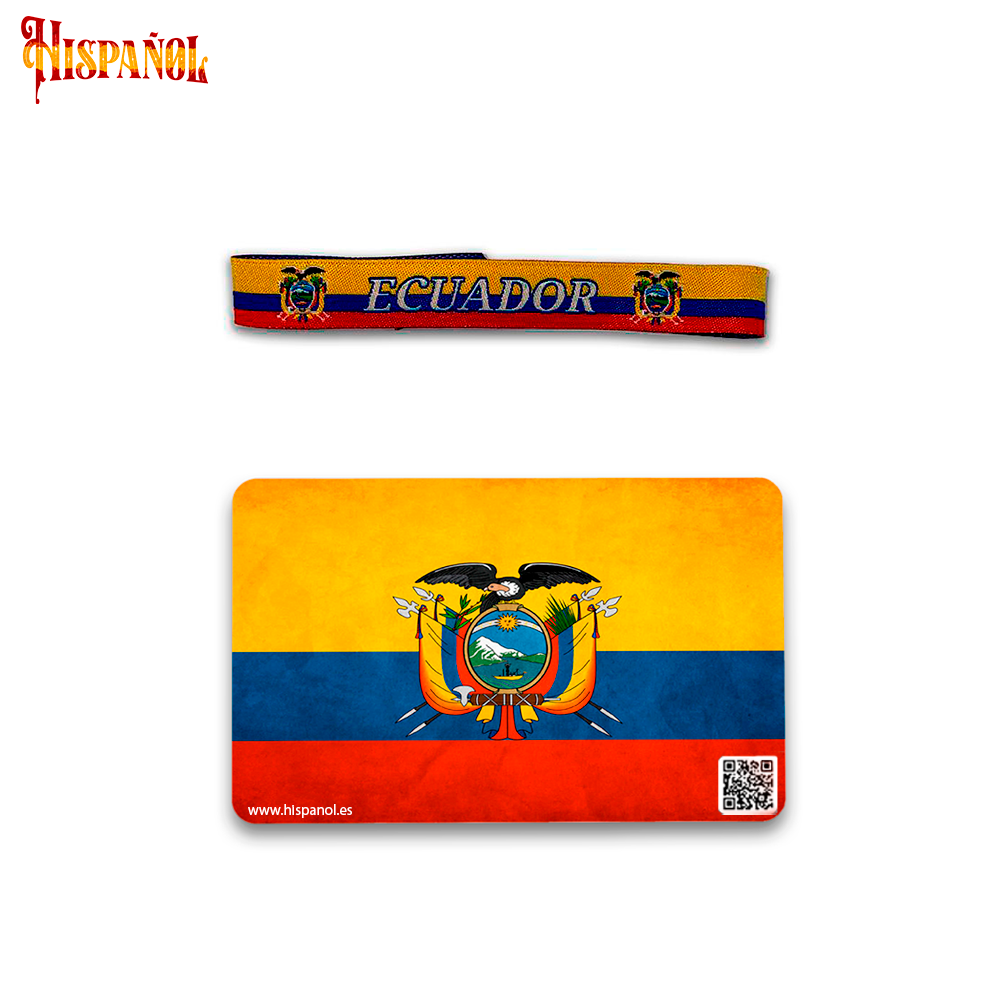 Pack Latino Ecuador - Pulsera + Pegatina
