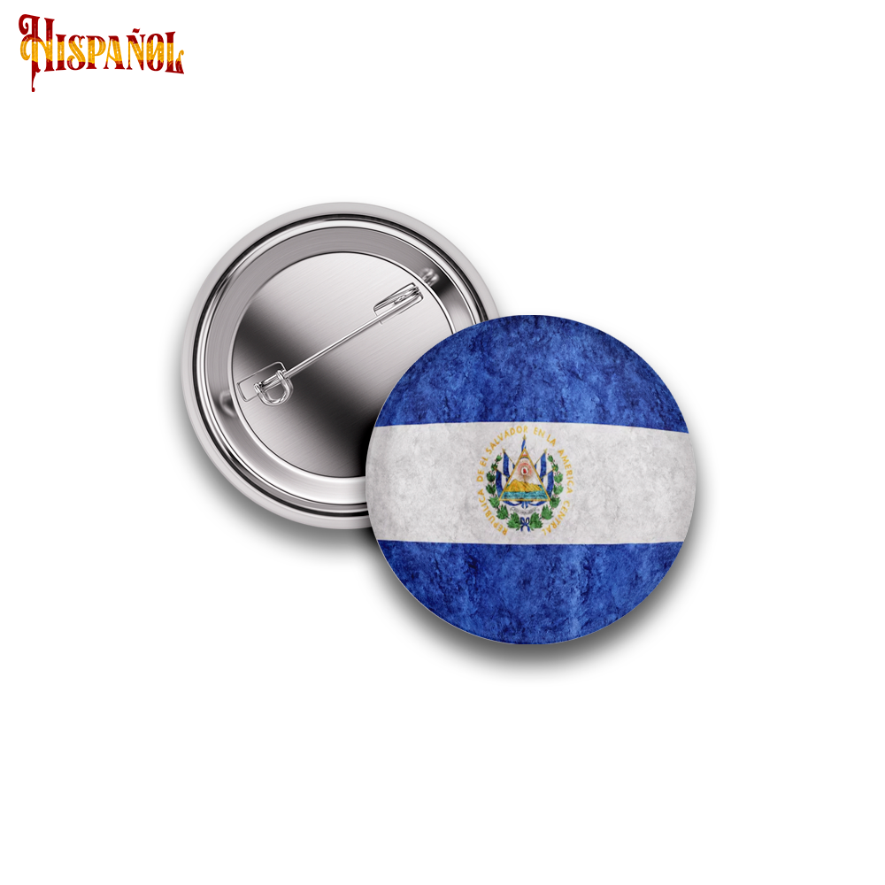 Pin El Salvador - Bandera y Escudo Nacional