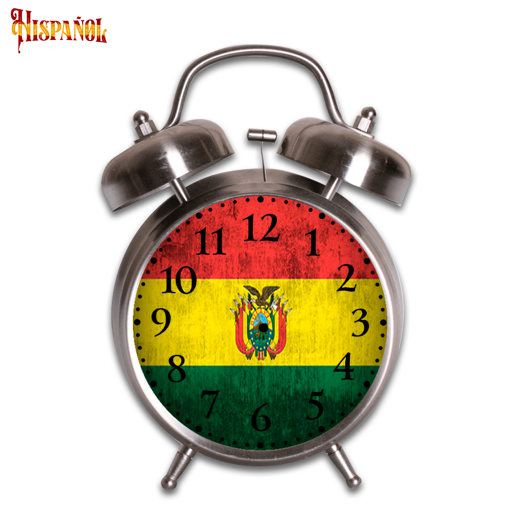Reloj Despertador Bolivia - Bandera y Escudo Nacional