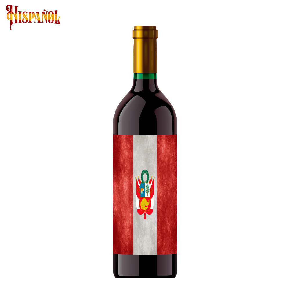 Vino Tinto Perú - Bandera y Escudo Nacional