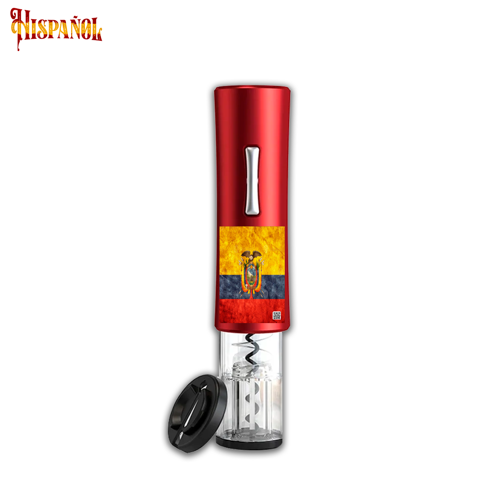 Sacacorchos Eléctrico Ecuador - Bandera y Escudo Nacional