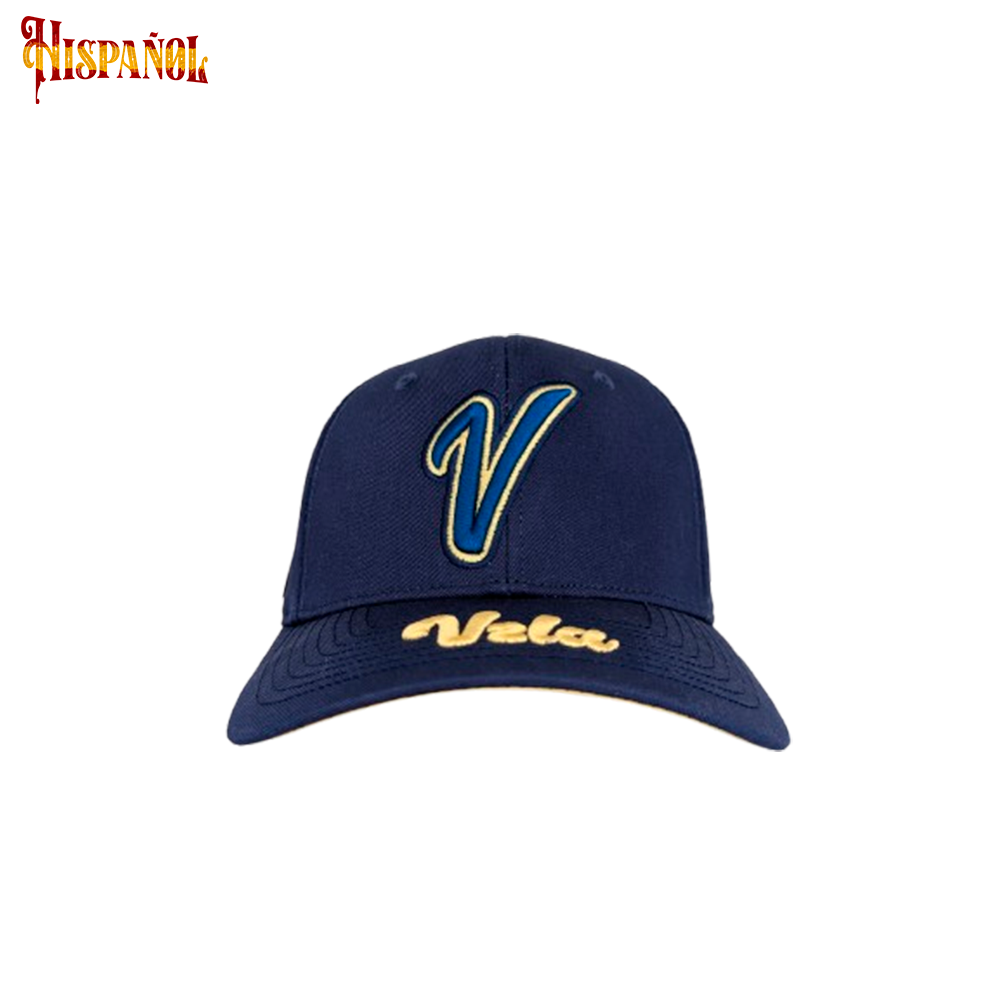Gorra de Venezuela "Vzla" Azul Marino – Gorra de Béisbol Ajustable con Bordado 3D Azul y Dorado