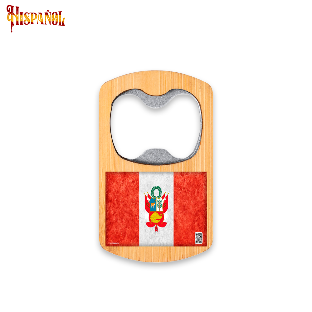 Abridor de Botellas Peru - Bandera y Escudo Nacional