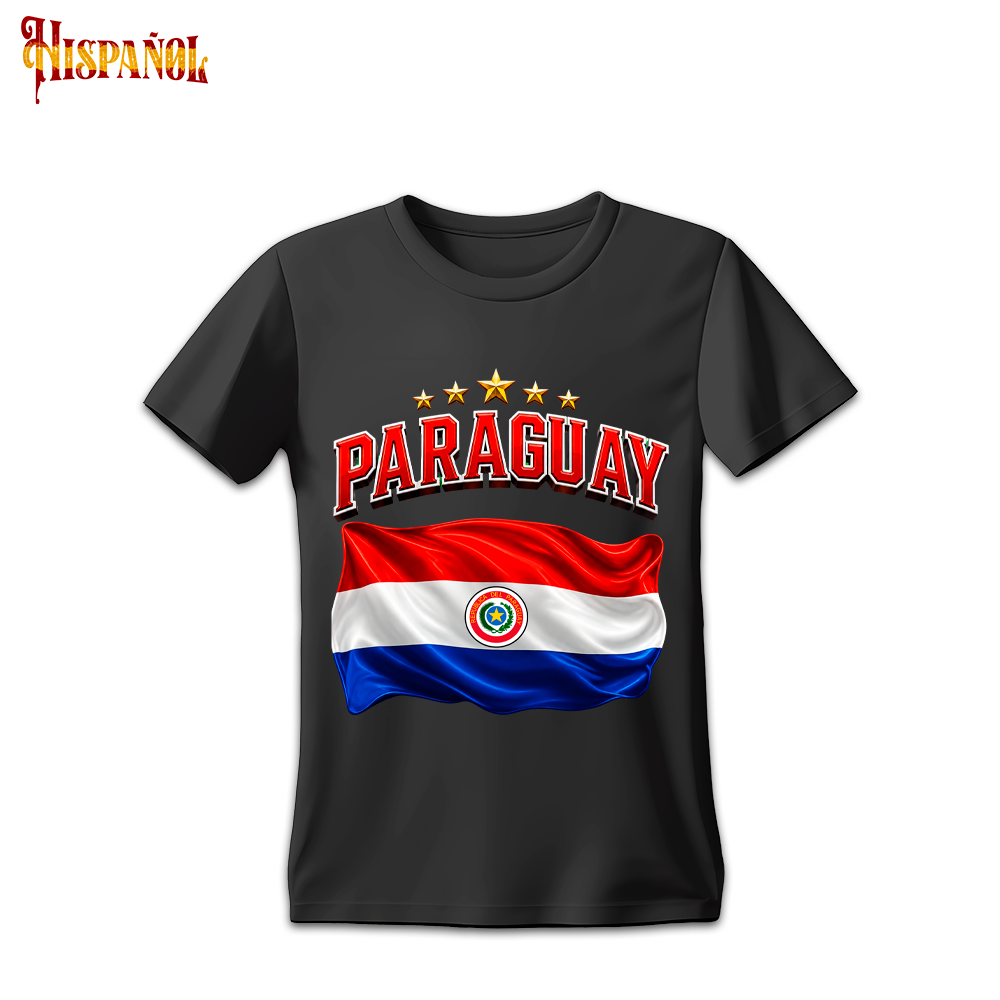 Camiseta Paraguay - Bandera y Estrellas