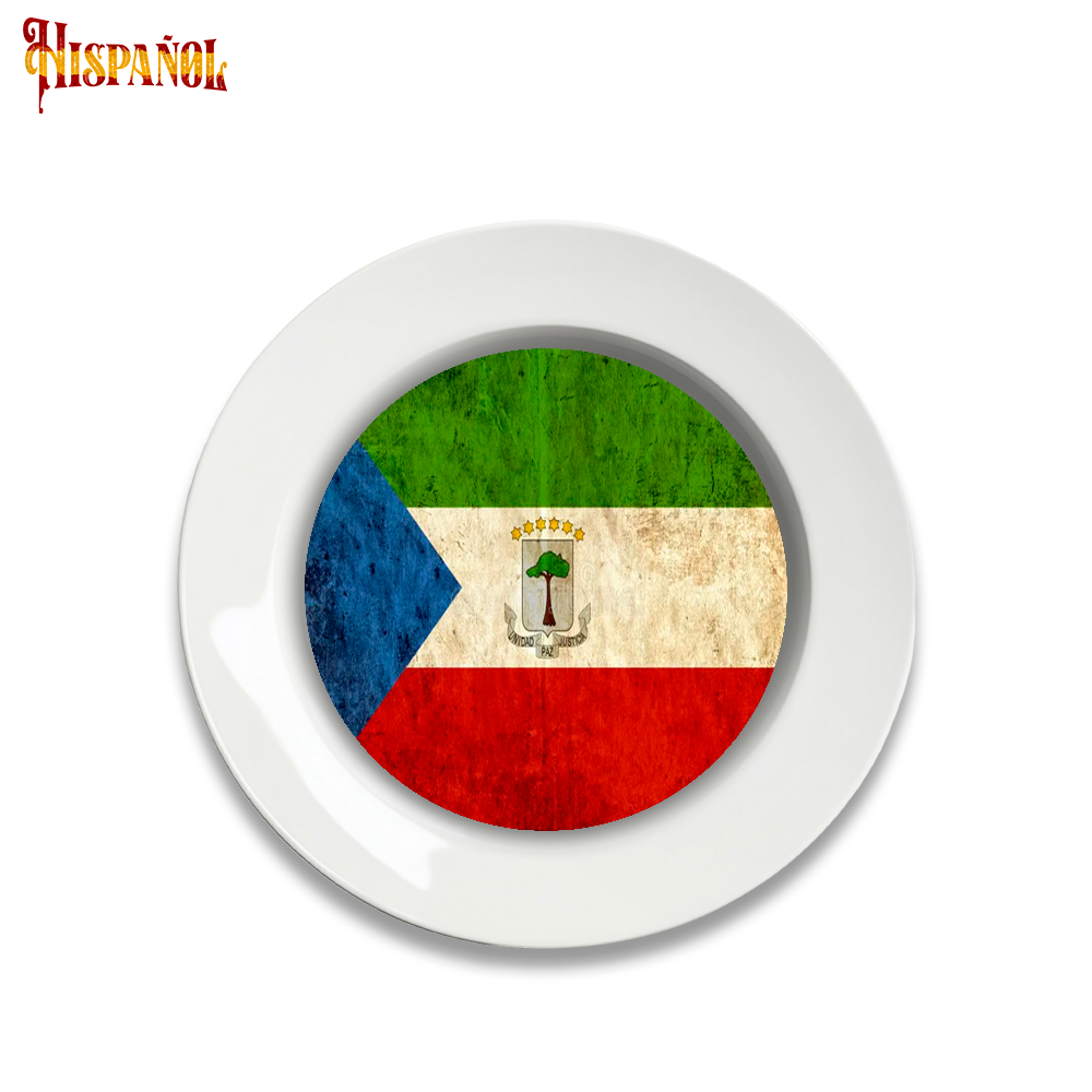 Plato Guinea Ecuatorial - Bandera y Escudo Nacional