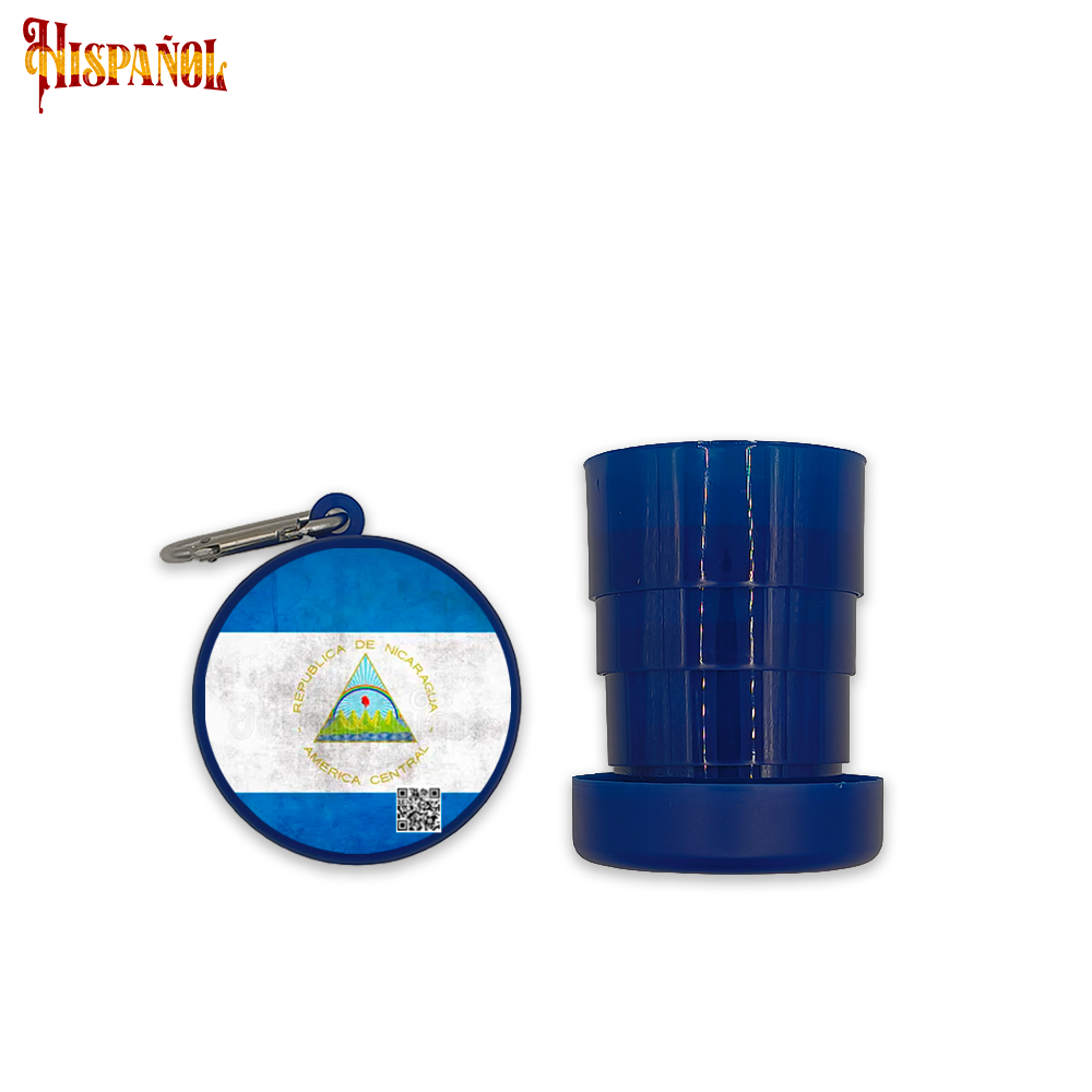 Vaso Portátil Nicaragua - Bandera y Escudo Nacional