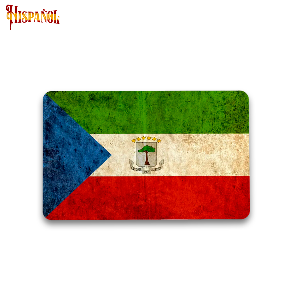 Pegatina Guinea Ecuatorial - Bandera y Escudo Nacional