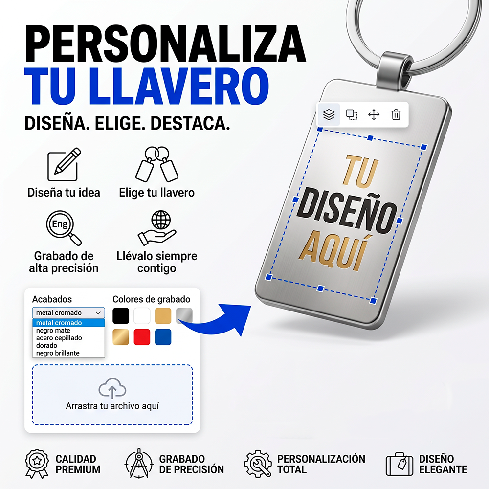 Llavero Rectangular Personalizable