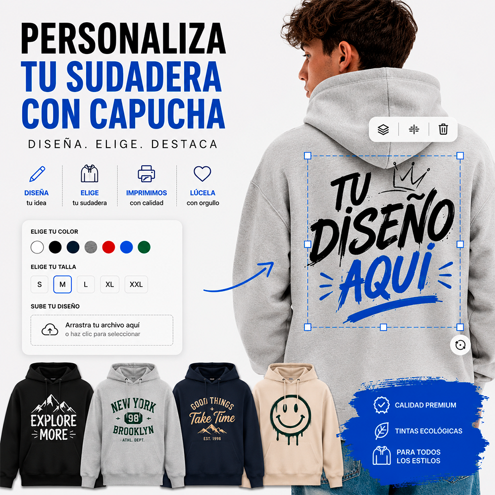 Sudadera con Capucha Personalizable