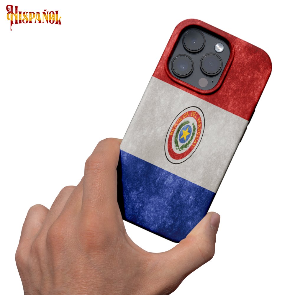 Funda Móvil Paraguay - Bandera y Escudo Nacional