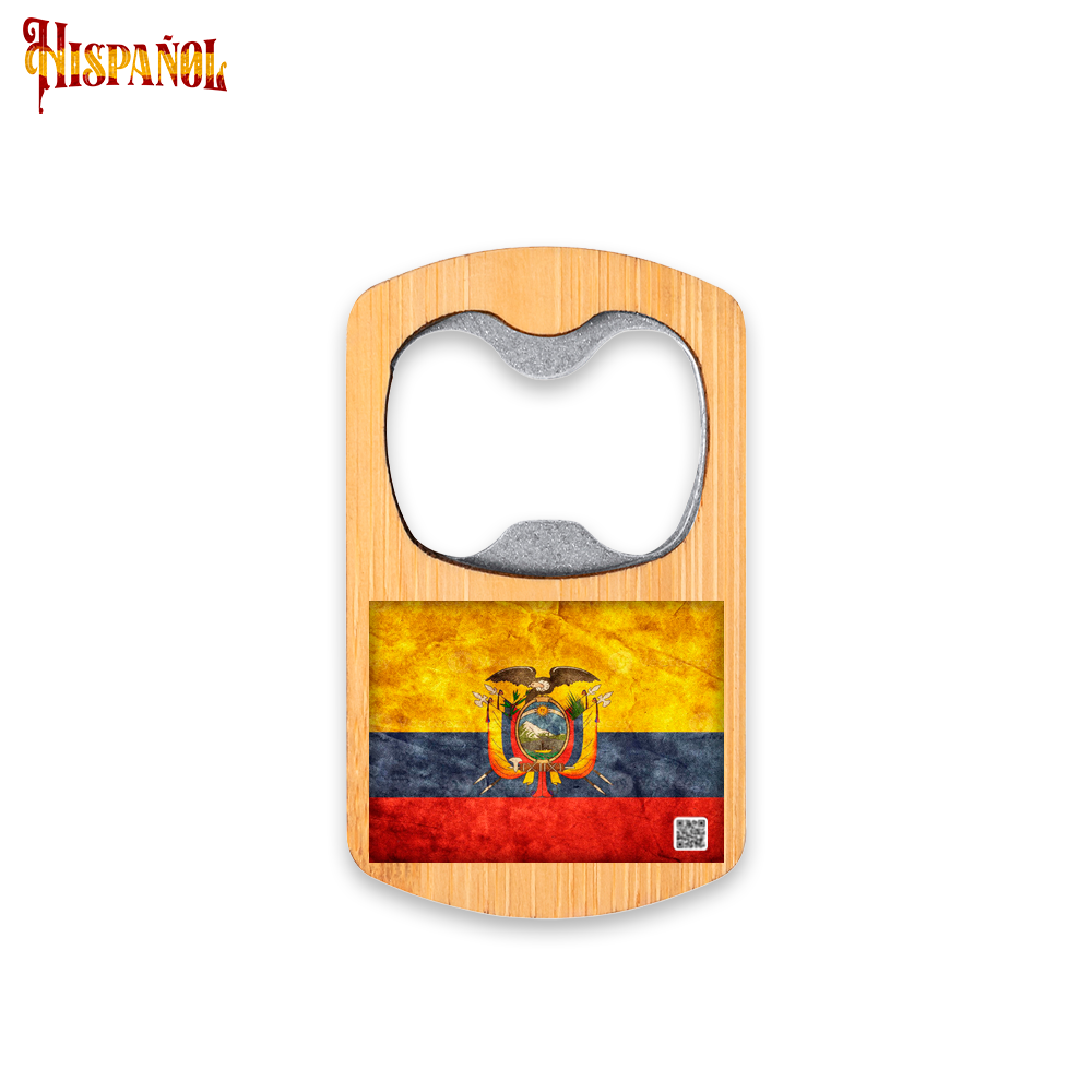 Abridor de Botellas Ecuador - Bandera y Escudo Nacional