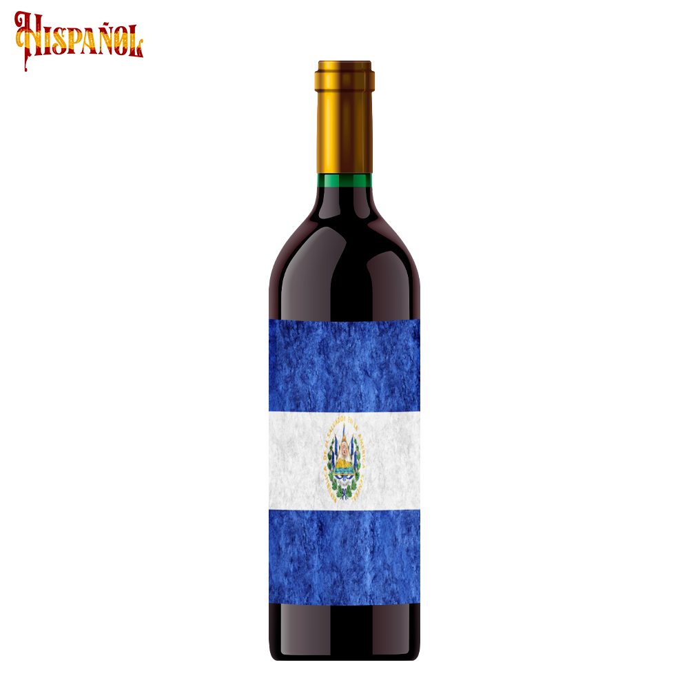 Vino Tinto El Salvador - Bandera y Escudo Nacional
