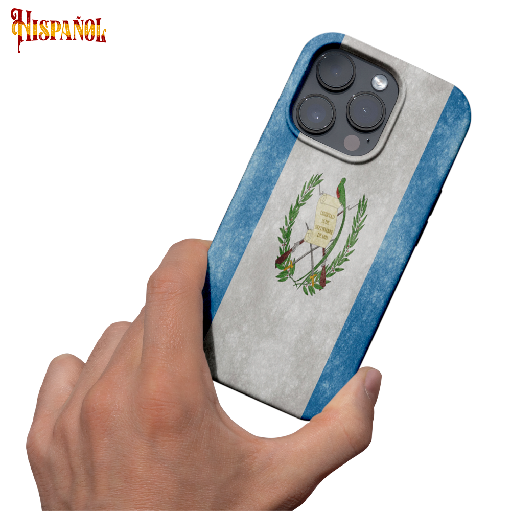 Funda Móvil Guatemala - Bandera y Escudo Nacional
