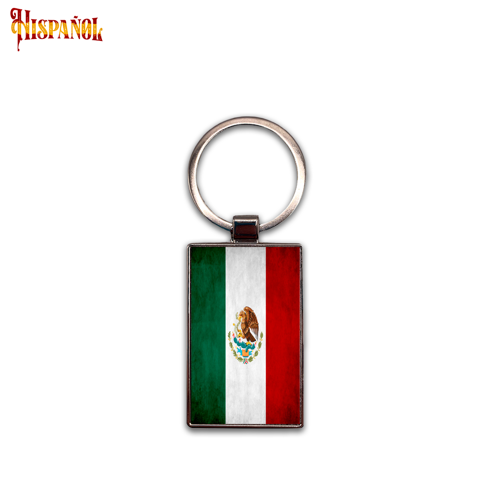 Llavero Rectangular México - Bandera y Escudo Nacional