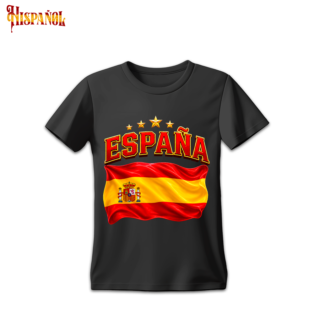 Camiseta España - Bandera y Estrellas
