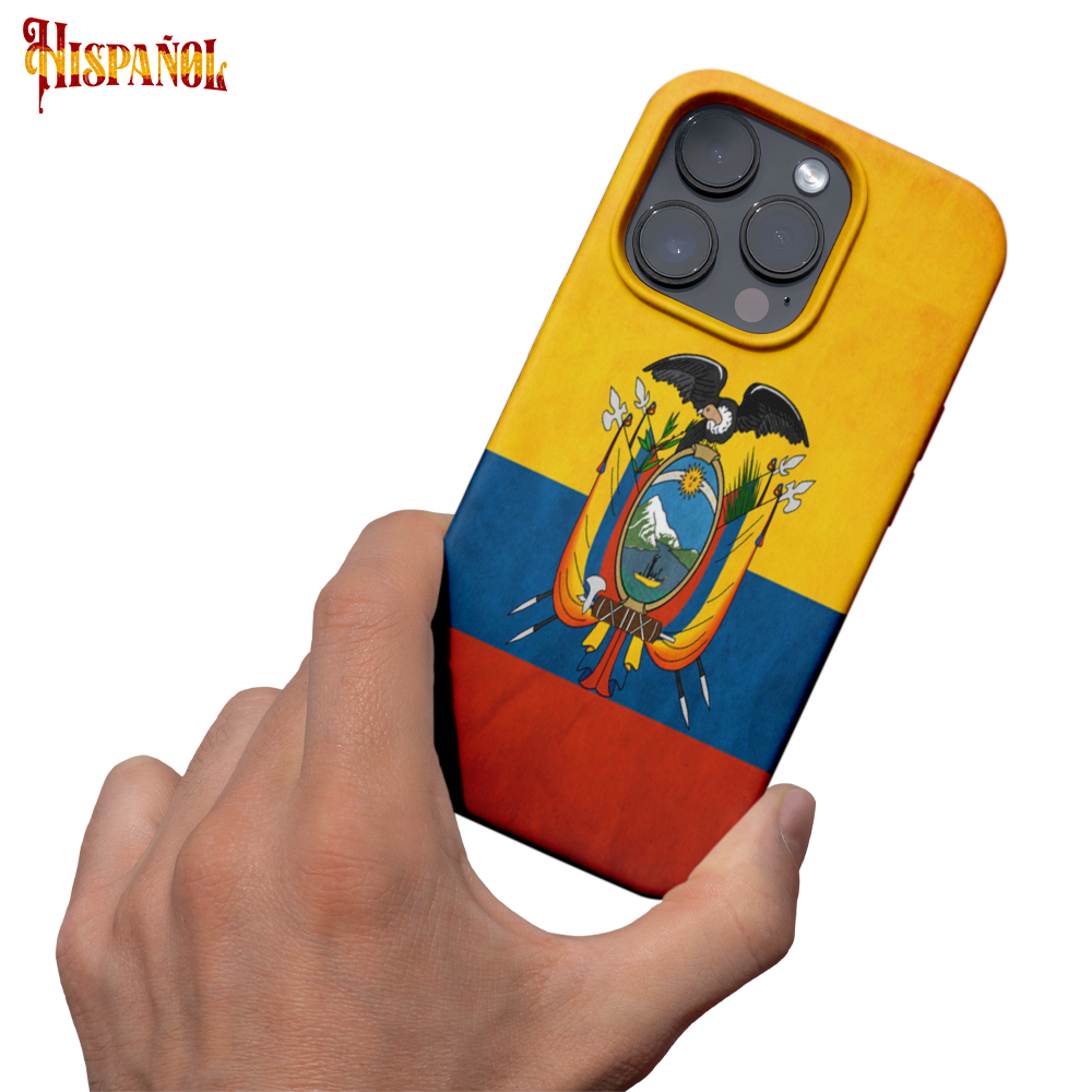 Funda Móvil Ecuador - Bandera y Escudo Nacional