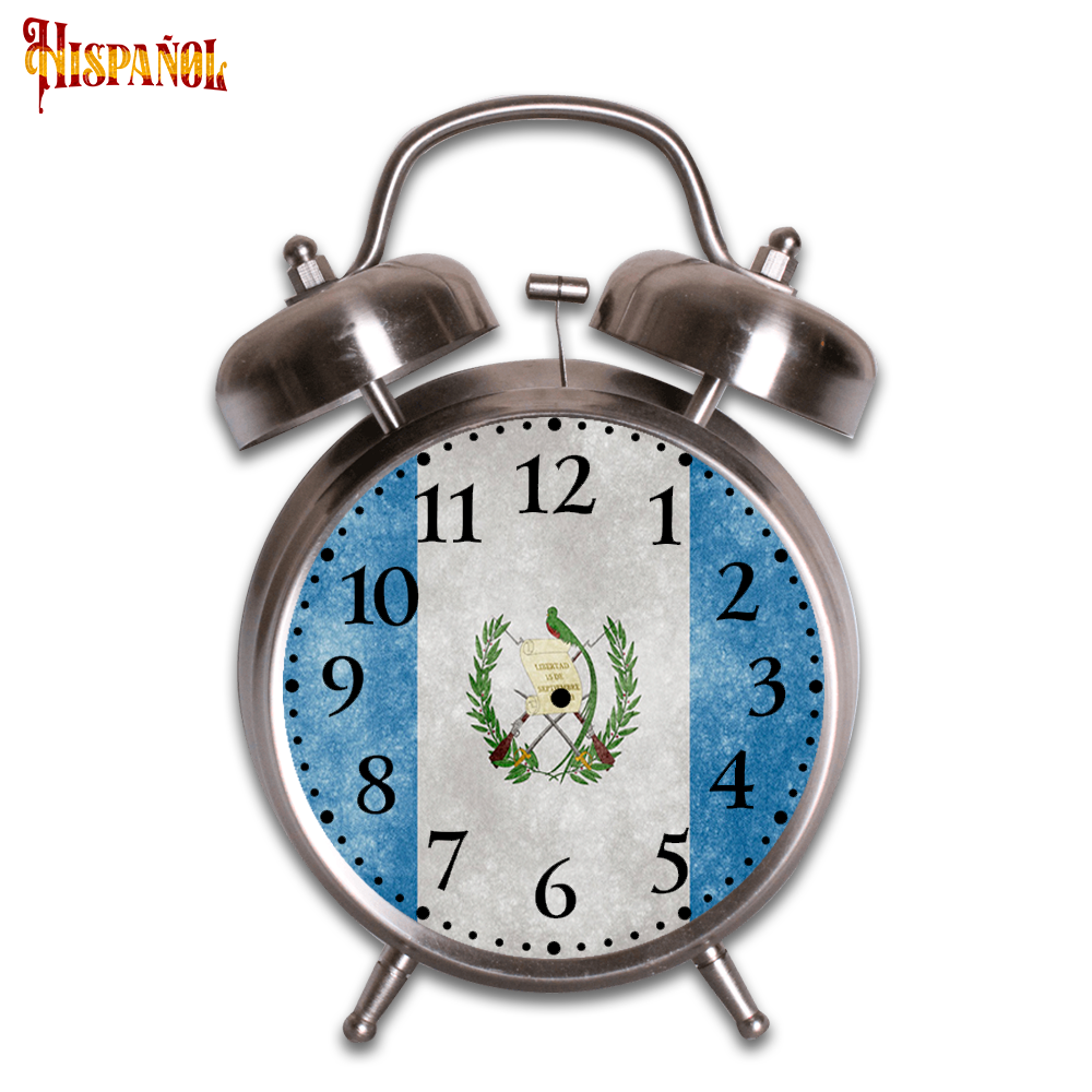 Reloj Despertador Guatemala - Bandera y Escudo Nacional