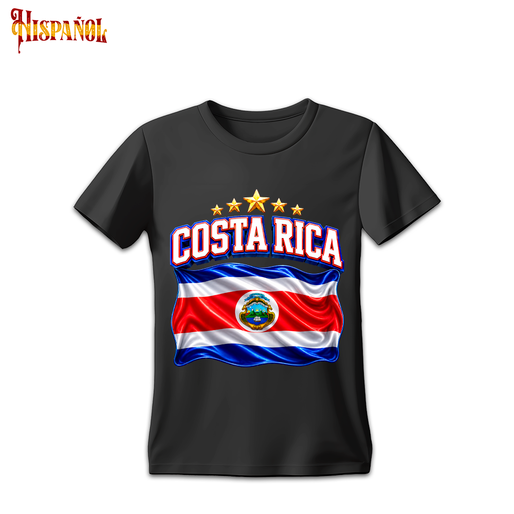Camiseta Costa Rica - Bandera y Estrellas