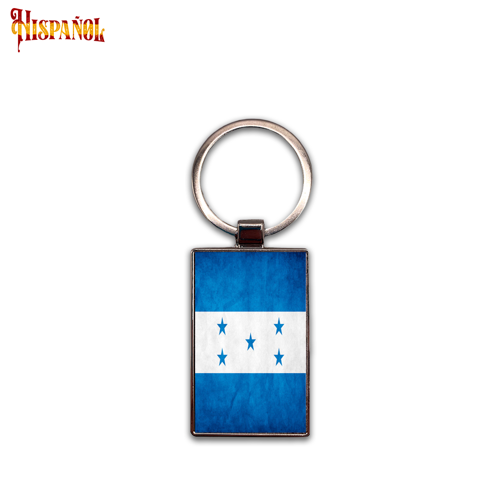 Llavero Rectangular Honduras - Bandera y Escudo Nacional