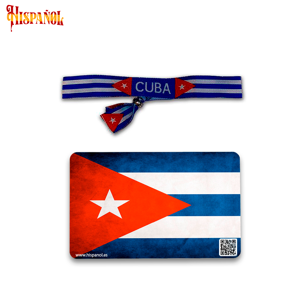 Pack Latino Cuba - Pulsera + Pegatina