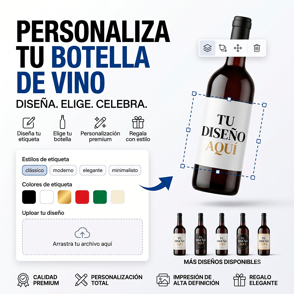 Botella de Vino Personalizable
