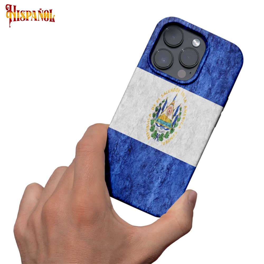 Funda Móvil El Salvador - Bandera y Escudo Nacional