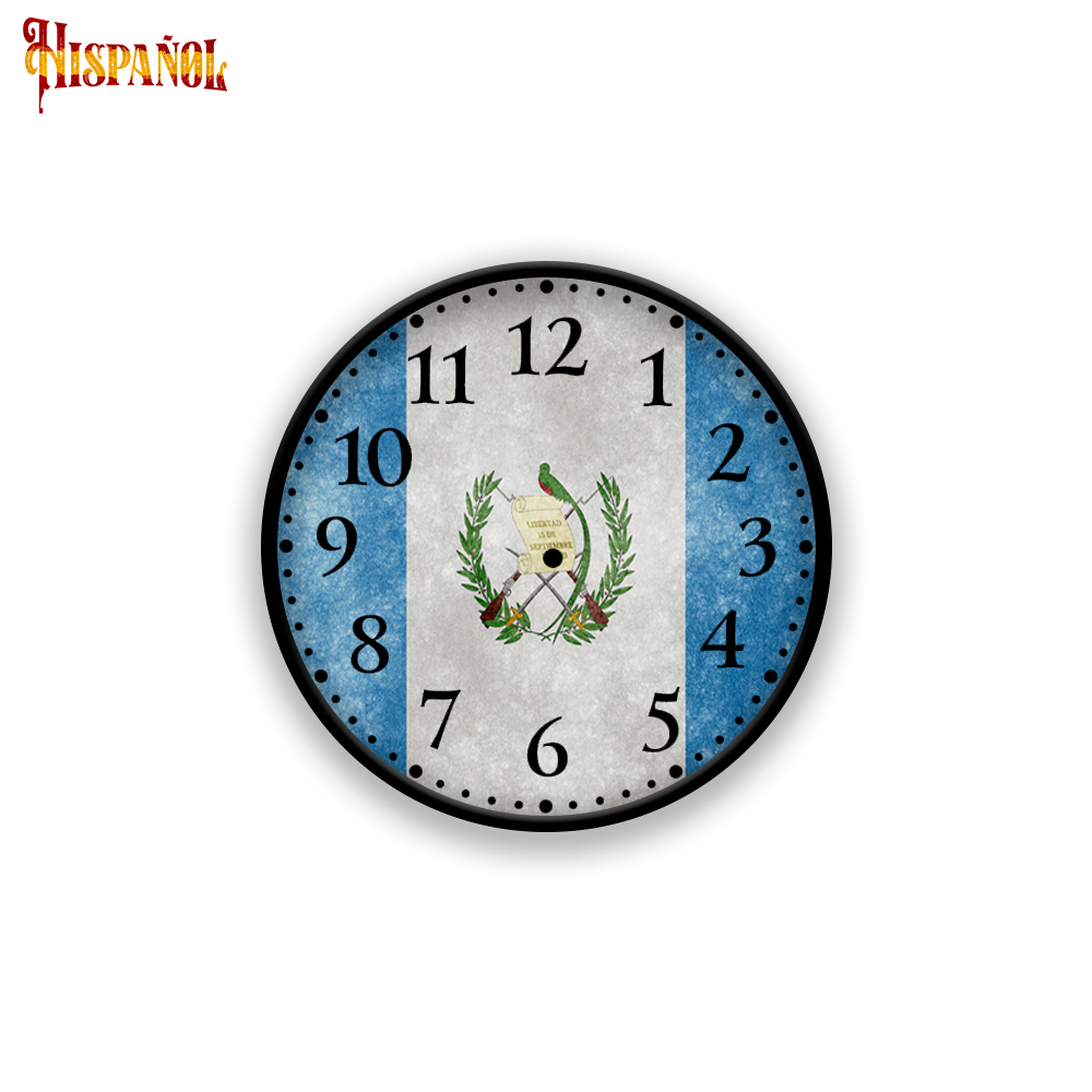Reloj de Pared Guatemala - Bandera y Escudo Nacional