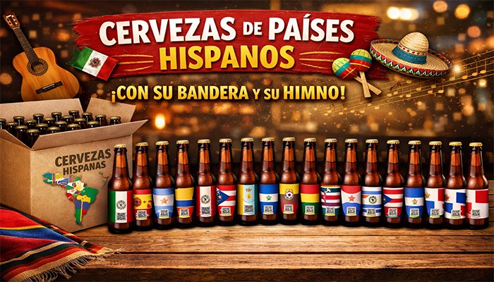 Dale identidad a tu bar con cervezas de países hispanos con himno incluido