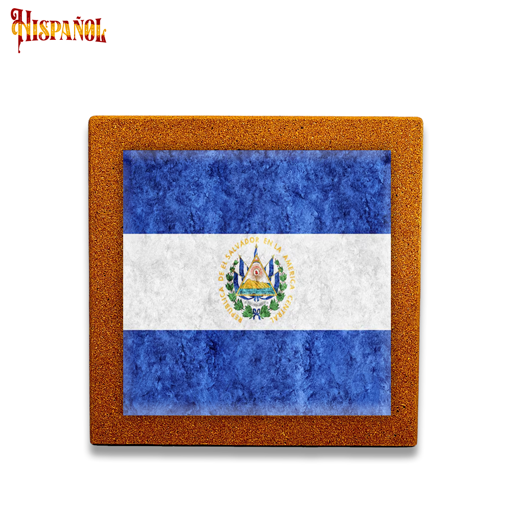 Baldosa El Salvador - Bandera y Escudo Nacional