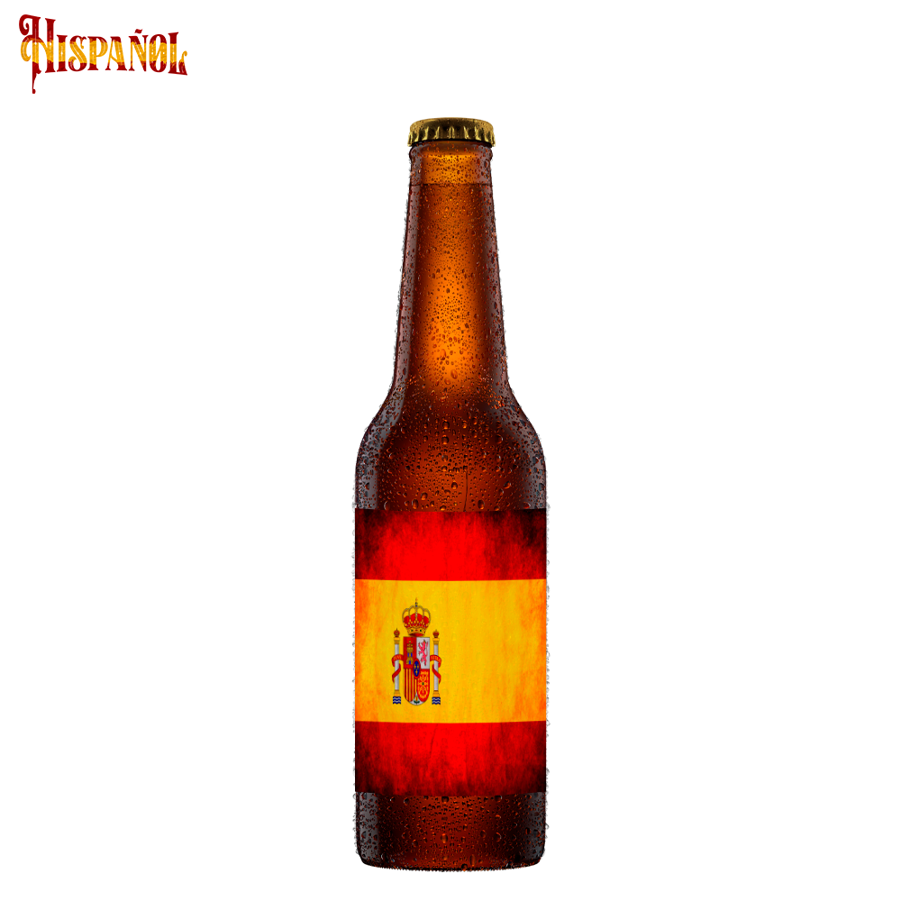Cerveza España - Bandera y Escudo Nacional