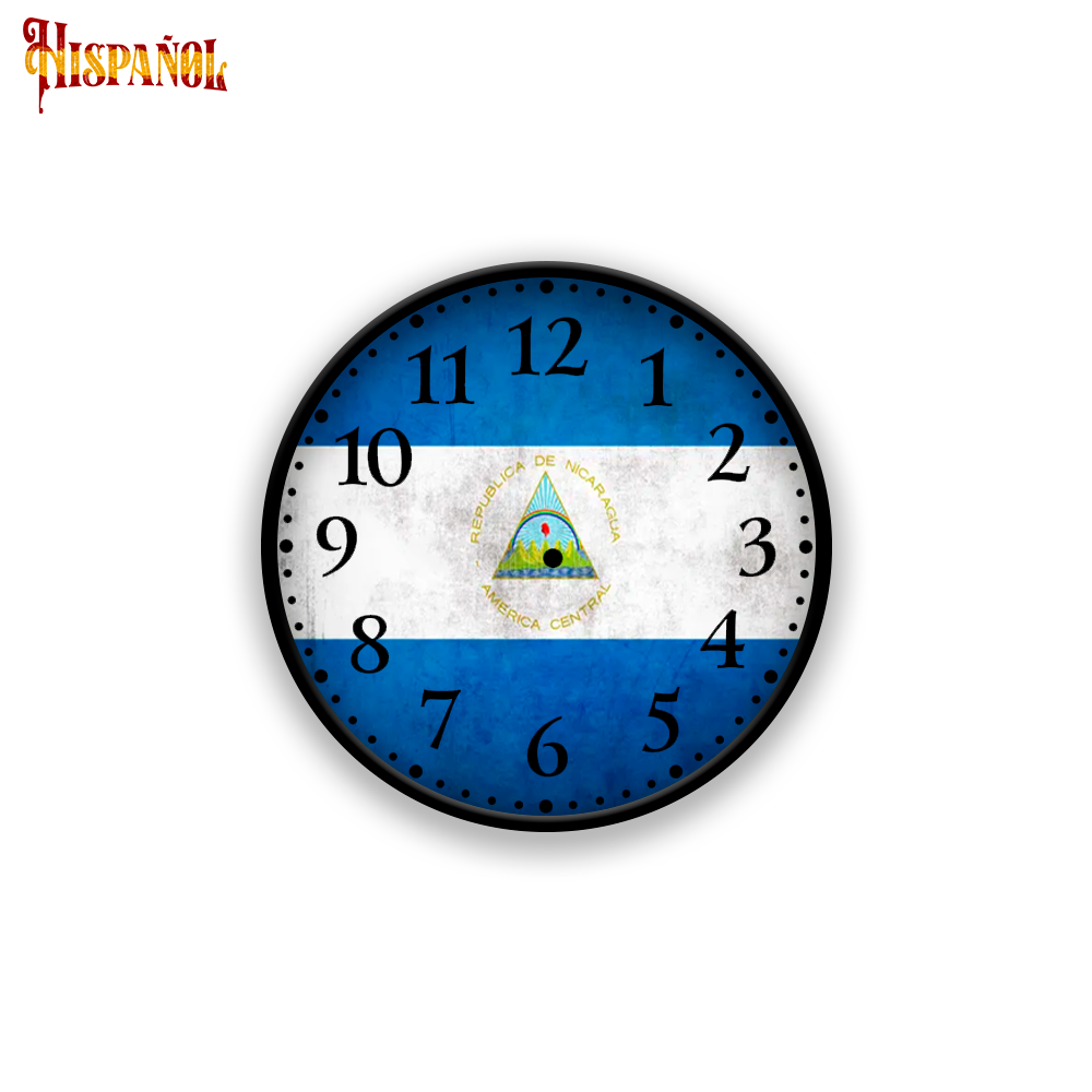 Reloj de Pared Nicaragua - Bandera y Escudo Nacional