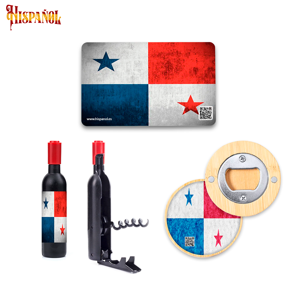 Pack Cocina Panamá - Sacacorchos + Imán + Abrebotellas con forma botella